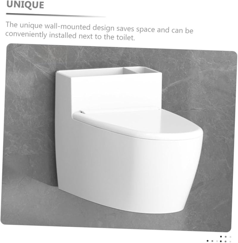 حامل سجائر معلق على الحائط على شكل مرحاض مع غطاء، حاوية رماد حمام من الفولاذ المقاوم للصدأ - Image 4